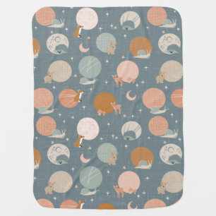 Hidden treasures - blue baby blanket