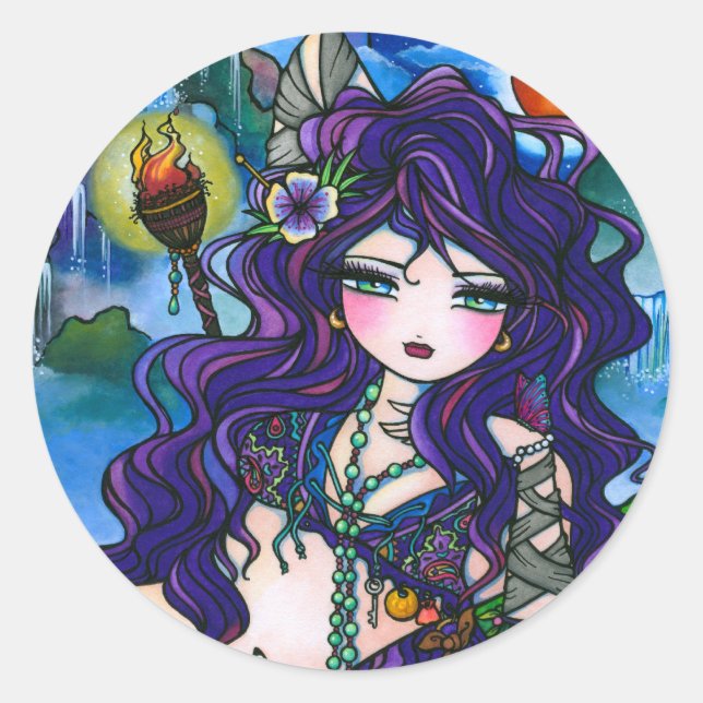 "Hidden Treasures" Mermaid Stickers (Front)