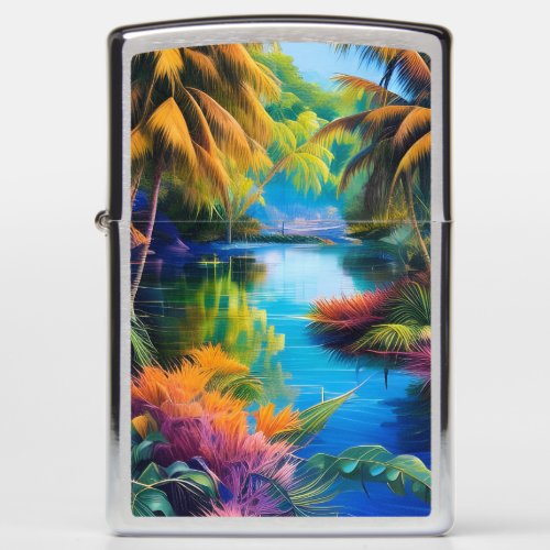 Hidden Tropical Paradise  Zippo Lighter