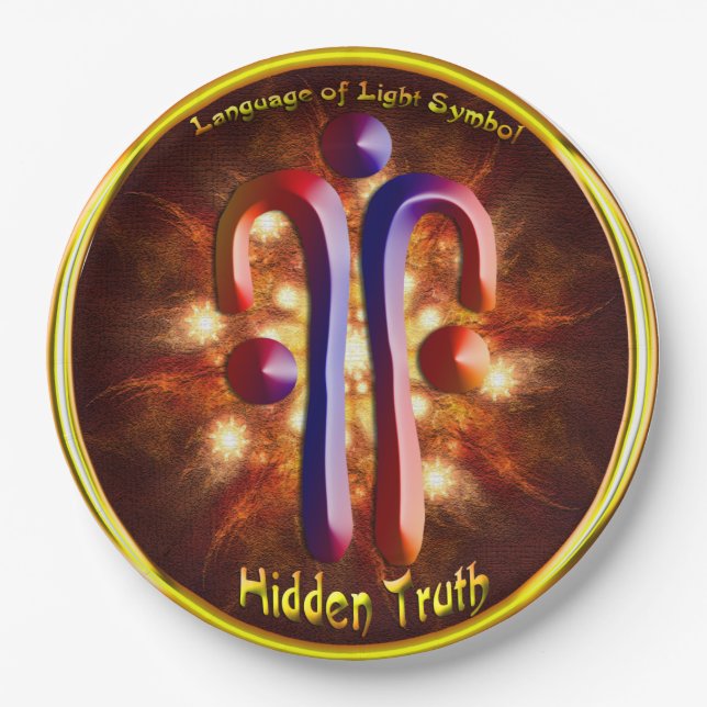 Hidden Truth Symbol Art Paper Plates (Front)