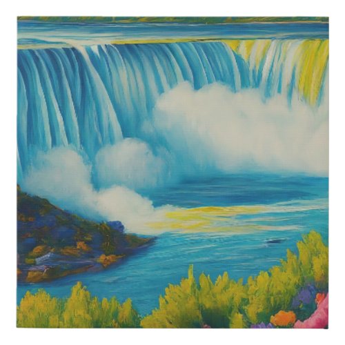Hidden Waterfall Faux Canvas Print