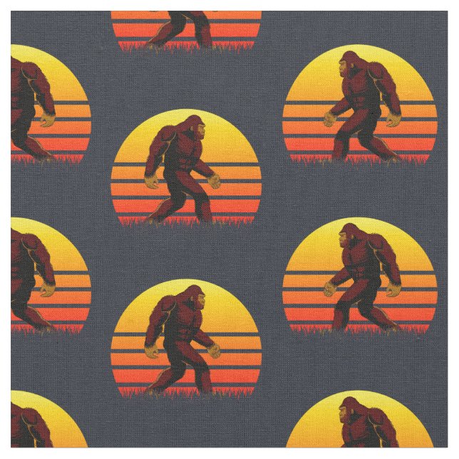 Hide and Seek Bigfoot Fabric (Close Up)