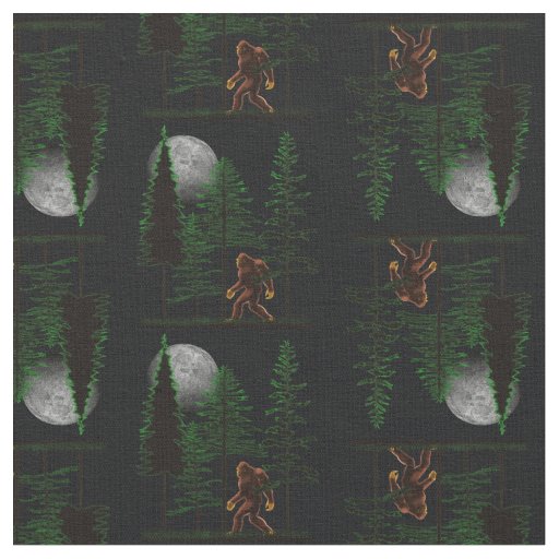 Hide and Seek Bigfoot In Forest Fabric