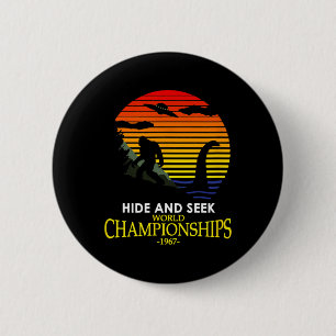 Hide And Seek Champion Nessie Lochness Bigfoot Yet Button
