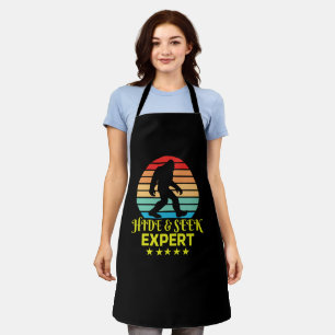 Hide And Seek Expert Bigfoot Funny Apron