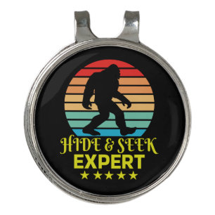 Hide And Seek Expert Bigfoot Funny Golf Hat Clip