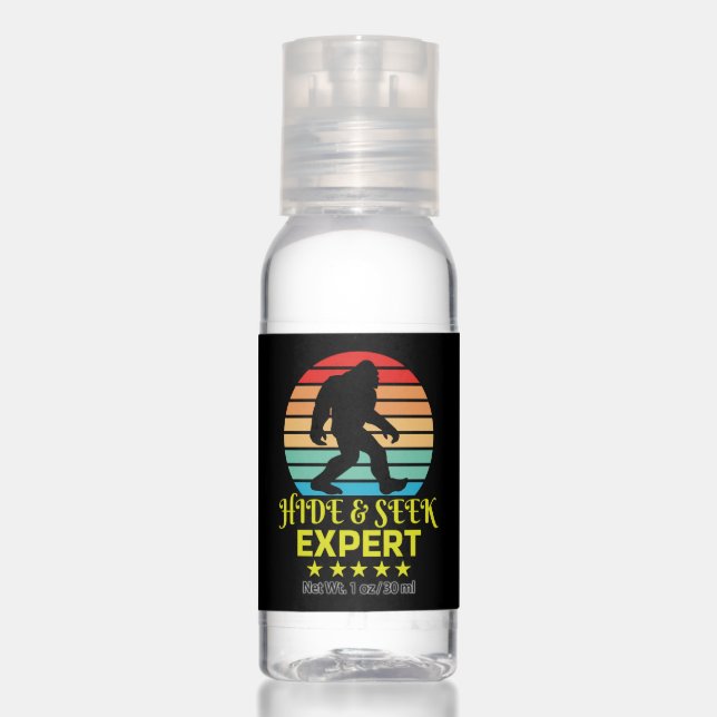Hide And Seek Expert Bigfoot Funny Hand Sanitizer (Front)