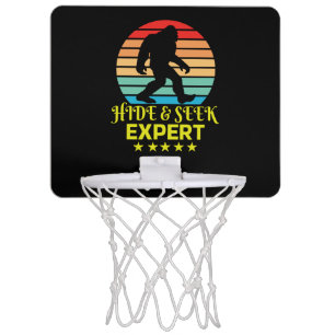 Hide And Seek Expert Bigfoot Funny Mini Basketball Hoop