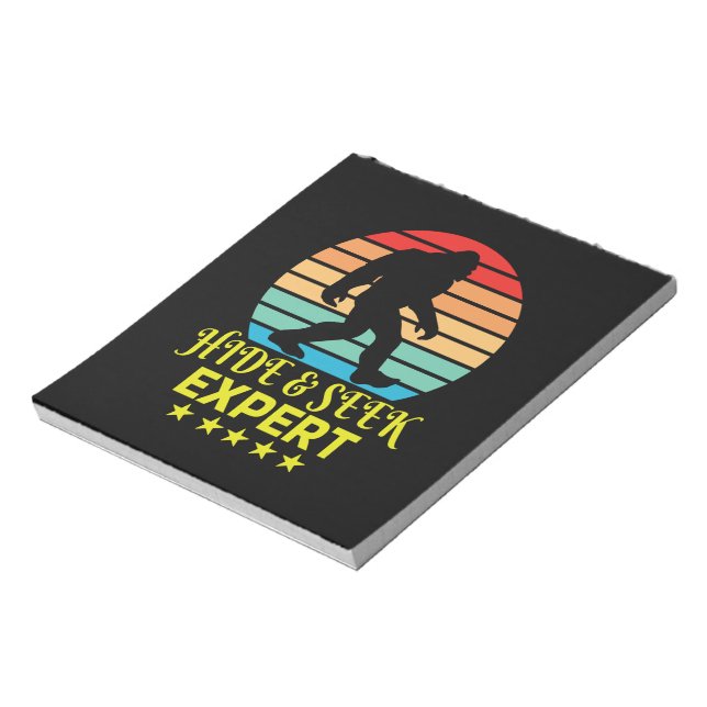 Hide And Seek Expert Bigfoot Funny Notepad (Rotated)