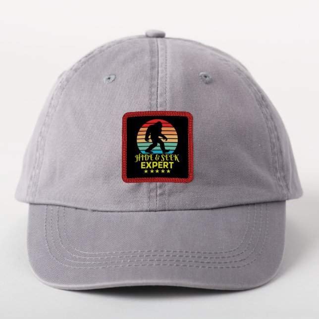 Hide And Seek Expert Bigfoot Funny Patch (On Headwear)