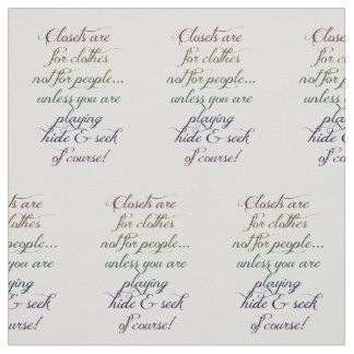 Hide and Seek Rainbow Quote Fabric Cotton Twill