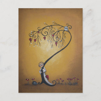 Hide and Seek Whimsical Creeper Art Postcard