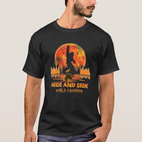 Hide And Seek World Champion Bigfoot Halloween Cos T_Shirt