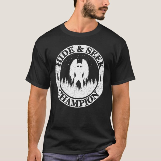 Hide And Seek World Champion Mothman Cryptid Funny T-Shirt (Front)
