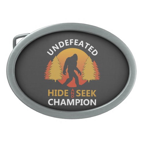 Hide and seek world champion shirt bigfoot is real belt buckle