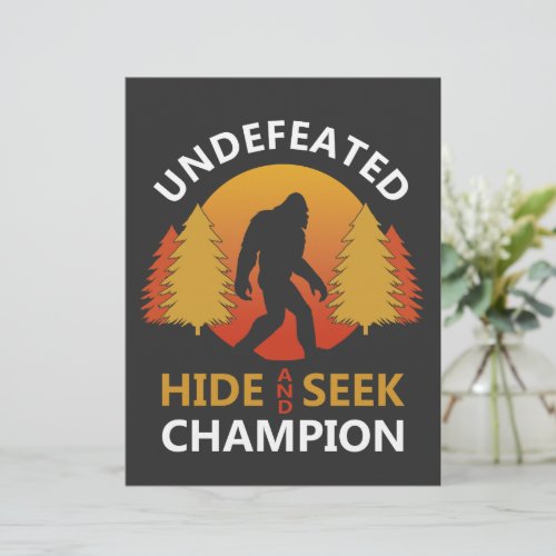 Hide and seek world champion shirt bigfoot is real letterhead
