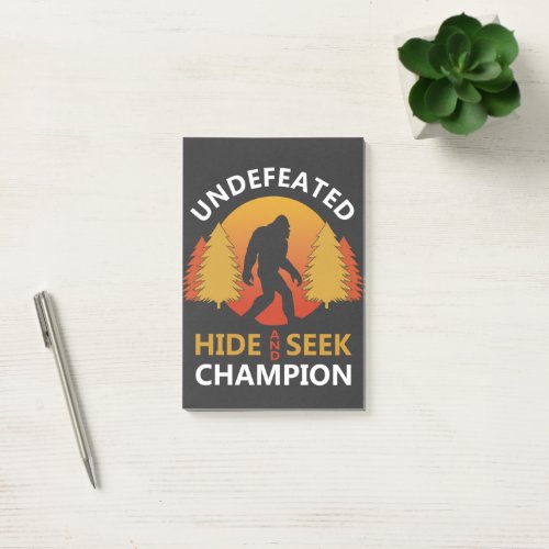 Hide and seek world champion shirt bigfoot is real post_it notes