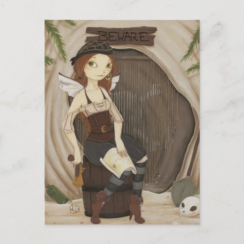 Hide Away - Fairy pirate postcard