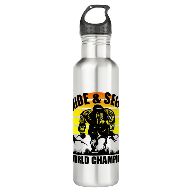 Hide & Seek World Champion Bigfoot  # Stainless Steel Water Bottle (Front)