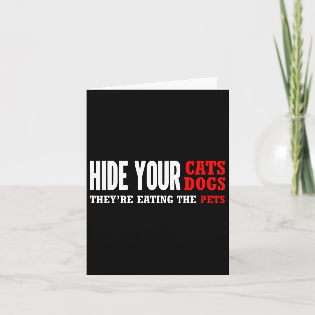 Hide Your Cats Voting Trump 2024 Election  Card (Front)