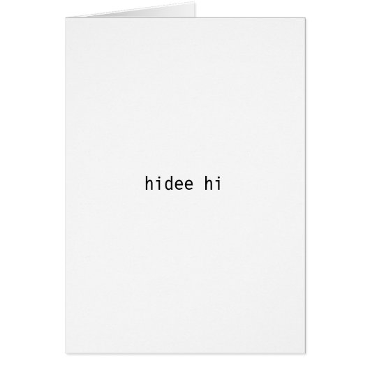 Hidee Hi Cards (Front)