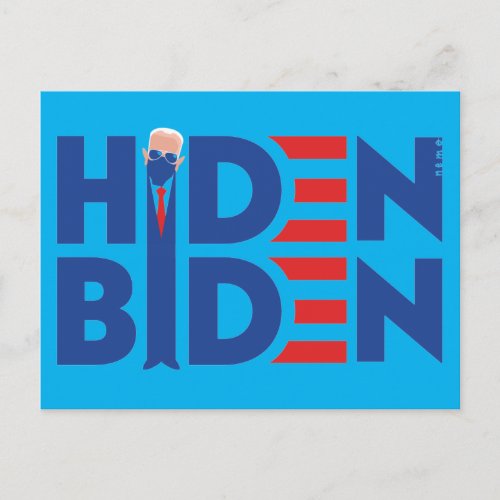 Hiden Biden cartoon Postcard