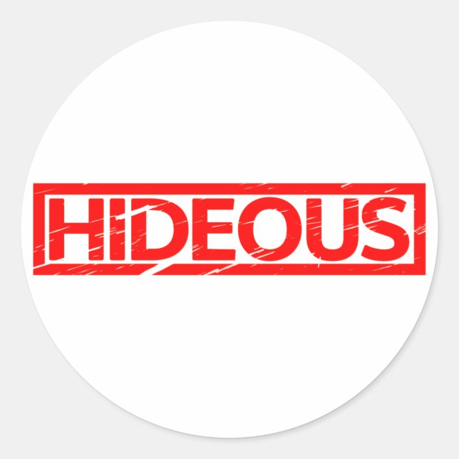 Hideous Stamp Classic Round Sticker (Front)