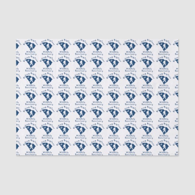 Hiding Bigfoot Wildlife Sanctuary Tissue Paper (Front)