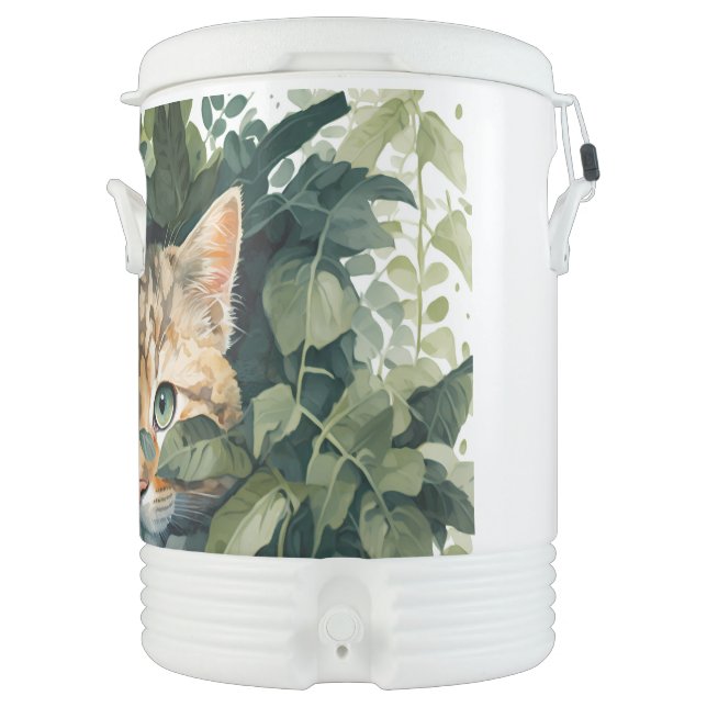 Hiding Cat  Beverage Cooler (Front)