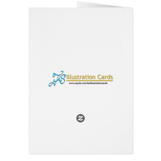 Hiding Cat Caring Card (Back)