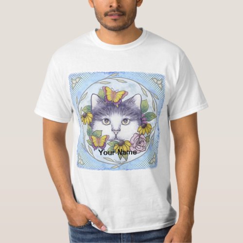 Hiding Cat custom name T_Shirt