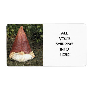 "HIDING GNOME" SHIPPING LABEL