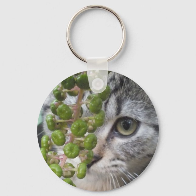 Hiding Kitten Keychain (Front)