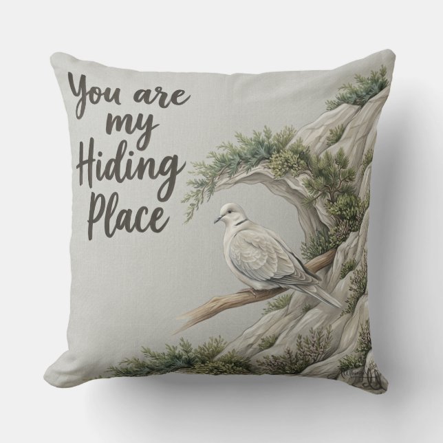  Hiding Place - Psalm 32:7 Throw Pillow (Front)