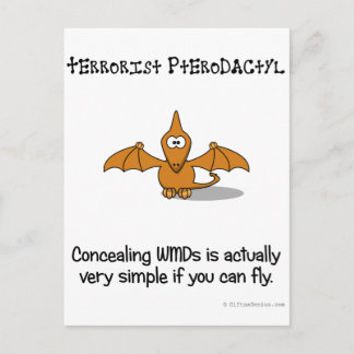 Hiding weapons of mass destruction isn't hard postcard