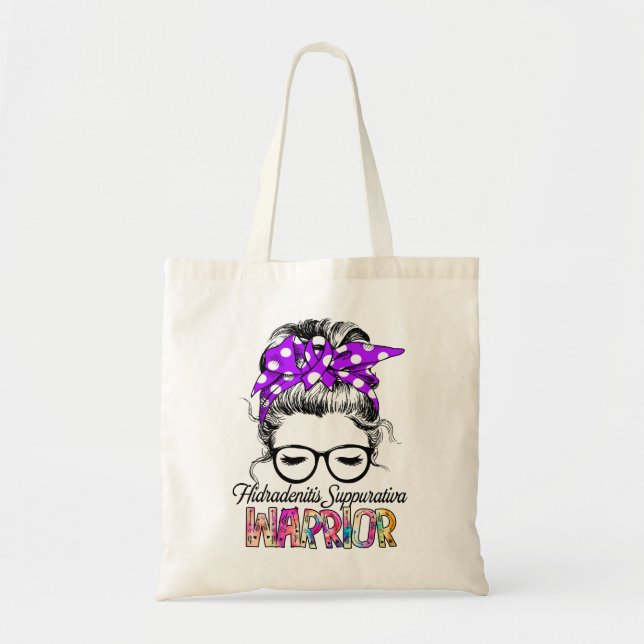 Hidradenitis Suppurativa Awareness Month Ribbon Tote Bag (Front)