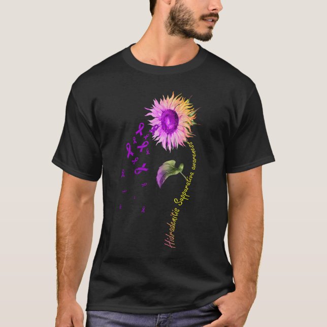 Hidradenitis Suppurativa Awareness Sunflower  T-Shirt (Front)
