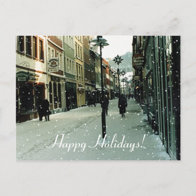 Hiedelberg, Germany Happy Holidays! Holiday Postcard (Front)