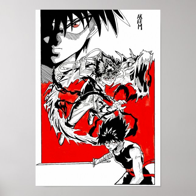 Hiei fanart @Akeemakart Poster (Front)