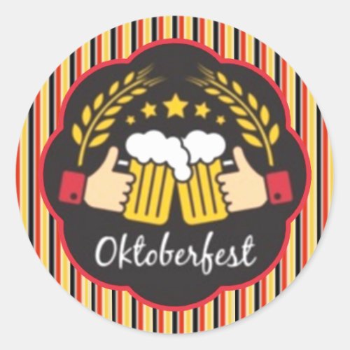 Hier ist fr Dich Oktoberfest Classic Round Sticker