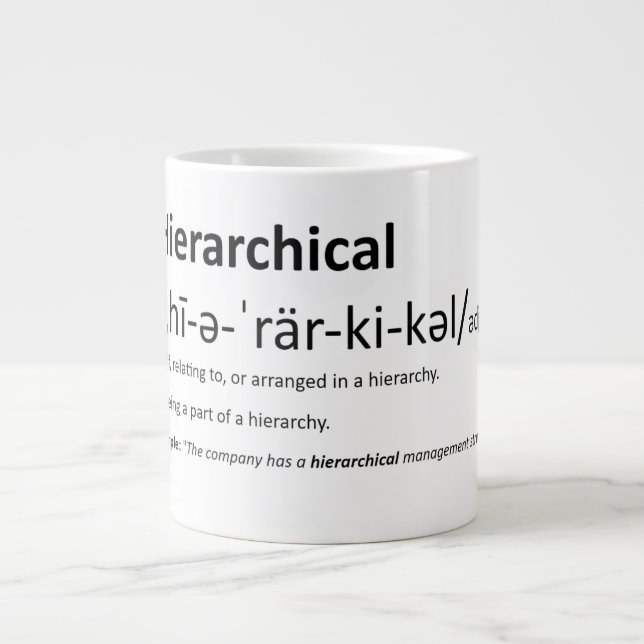 Hierarchical - Pronunciation Assistant  Giant Coffee Mug (Front)