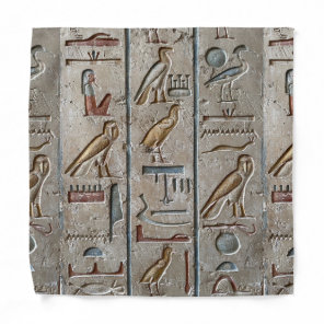 Hieroglyph Ancient Egypt Language Engraved Text    Bandana