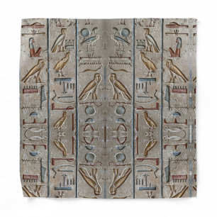 Hieroglyph Ancient Egypt Language Engraved Text    Bandana