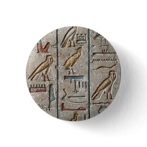 Hieroglyph Ancient Egypt Language Engraved Text    Button