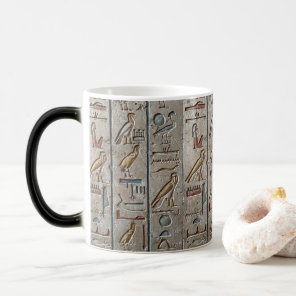 Hieroglyph Ancient Egypt Language Engraved Text    Color Morph Mug
