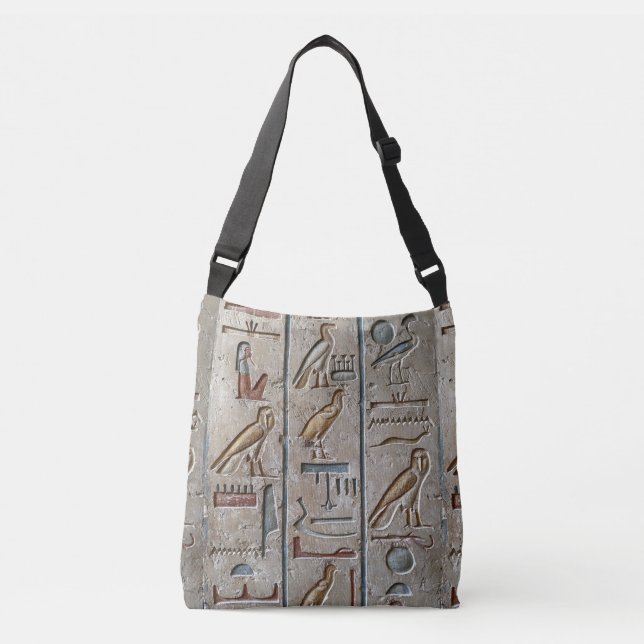 Hieroglyph Ancient Egypt Language Engraved Text    Crossbody Bag (Front)