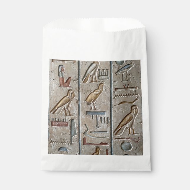 Hieroglyph Ancient Egypt Language Engraved Text    Favor Bag (Front)