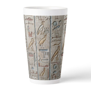 Hieroglyph Ancient Egypt Language Engraved Text    Latte Mug