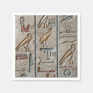 Hieroglyph Ancient Egypt Language Engraved Text    Napkins