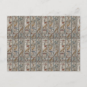 Hieroglyph Ancient Egypt Language Engraved Text Postcard